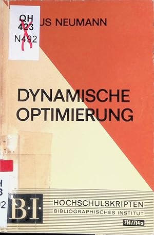 Imagen del vendedor de Dynamische Optimierung BI Hochschulskripten 714/714a a la venta por books4less (Versandantiquariat Petra Gros GmbH & Co. KG)