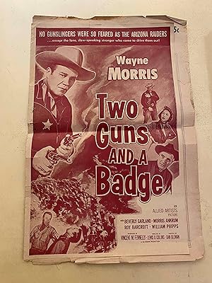Immagine del venditore per Two Guns and a Badge Pressbook 1954 Wayne Morris, Beverly Garland! venduto da AcornBooksNH