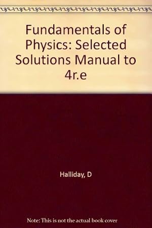 Immagine del venditore per Fundamentals of Physics, , Solutions Manual venduto da Zoom Books East