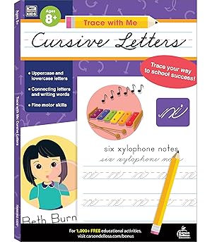 Imagen del vendedor de Carson Dellosa �" Cursive Letters Activity Book for 2nd, 3rd, 4th, 5th Grade, Paperback, 128 Pages, Ages 7+ (Trace with Me) a la venta por Goodwill of Greater Milwaukee and Chicago