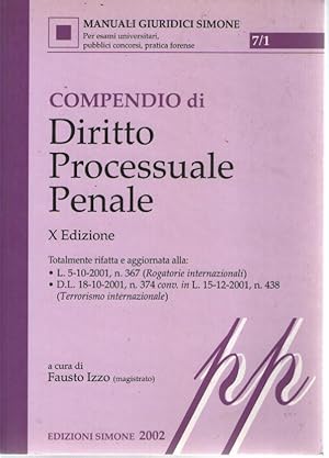 Seller image for Compendio di diritto processuale penale for sale by librisaggi