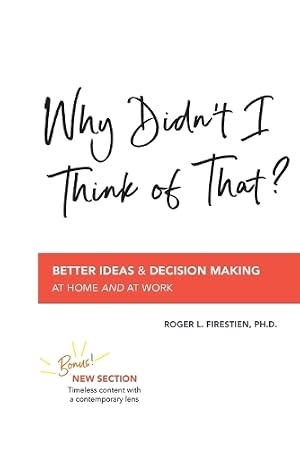 Immagine del venditore per Why Didn't I Think of That? venduto da Rarewaves USA