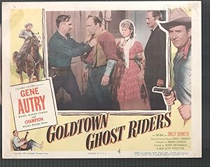 Imagen del vendedor de Goldtown Ghost Riders 11x14 Lobby Card Gene Autry Gail Davis B-Western a la venta por DTA Collectibles