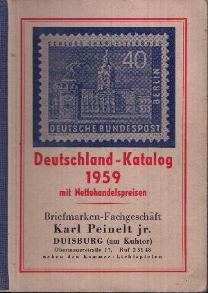 Bild des Verk�ufers f�r Deutschland Katalog 1959 mit Netto-Verkaufspreisen zum Verkauf von Antiquariat Ardelt