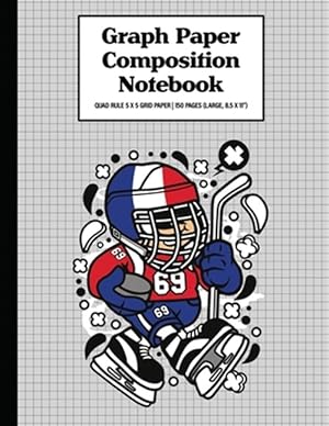 Imagen del vendedor de Graph Paper Composition Notebook Quad Rule 5x5 Grid Paper - 150 Sheets (Large, 8.5 x 11"): Hockey Kid France a la venta por GreatBookPricesUK