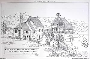 Seller image for 1875 : Flour Mill and Miller's Cottage near The Village of Hinnington, Salop. T. T. Smith, Architect. An original page from The Building News. An Illustrated Weekly Magazine, for the Architect, Engineer, Archaeologist, Constructor, & Art-Lover. for sale by Cosmo Books