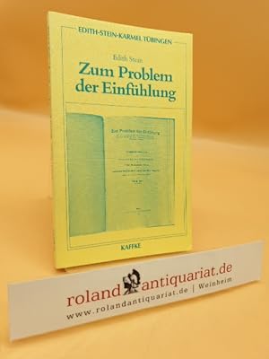 Bild des Verk�ufers f�r Zum Problem der Einf�hlung Edith Stein zum Verkauf von Roland Antiquariat UG haftungsbeschr�nkt