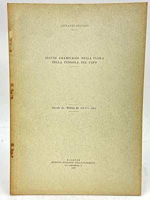 Immagine del venditore per ALCUEN GRAMINACEE DELLA FLORA DELLA PENISOLA DEL CAPO. (Estratto da: Webbia 20 1965). venduto da Libreria antiquaria Dedalo M. Bosio