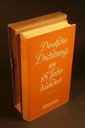 Bild des Verkufers fr Deutsche Dichtung im 18. Jahrhundert. zum Verkauf von Steven Wolfe Books