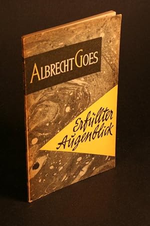 Imagen del vendedor de Erfllter Augenblick. Eine Auswahl. a la venta por Steven Wolfe Books