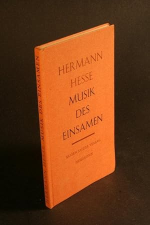 Imagen del vendedor de Musik des Einsamen. a la venta por Steven Wolfe Books