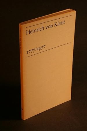 Seller image for Heinrich von Kleist in Selbstzeugnissen und Bilddokumenten. for sale by Steven Wolfe Books