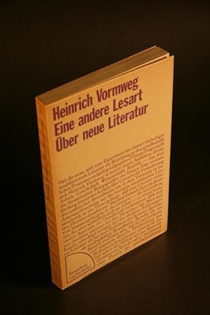 Seller image for Eine andere Lesart. ber neue Literatur. for sale by Steven Wolfe Books