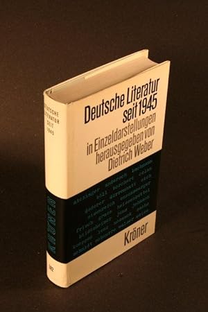 Bild des Verkufers fr Deutsche Literatur seit 1945. In Einzeldarstellungen. Hrsg. von Dietrich Weber zum Verkauf von Steven Wolfe Books
