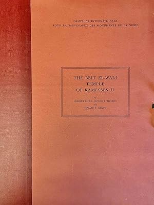 Bild des Verk�ufers f�r The Beit el-Wali temple of Ramesses II, sold with: Ausgrabungen von khor-Dehmit bis Bet el-Wali. Nubian Expedition, vol. I-II (complete set) zum Verkauf von Meretseger Books