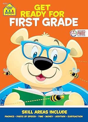 Immagine del venditore per School Zone Get Ready for First Grade Workbook: 256 Pages, 1st Grade, Phonics, Telling Time, Counting Money, Math, Storytelling, Rhyming, Ages 6-7 venduto da Greenworld Books
