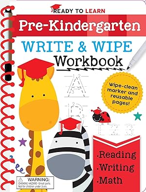 Seller image for Ready to Learn: Pre-Kindergarten Write and Wipe Workbook: Counting, Shapes, Letter Practice, Letter Tracing, and More! for sale by Reliant Bookstore