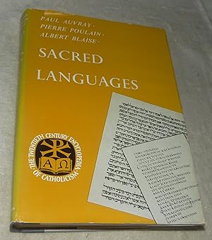 Imagen del vendedor de Sacred Languages (The Twentieth Century Encyclopedia of Catholicism) a la venta por Pheonix Books and Collectibles