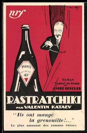 Bild des Verk�ufers f�r K�nstler-Ansichtskarte Reklame Rastratchiki Vodka Eau de Vie zum Verkauf von Bartko-Reher