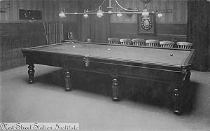 New Street Station Billiards Snooker Table Birmingham Antique Postcard
