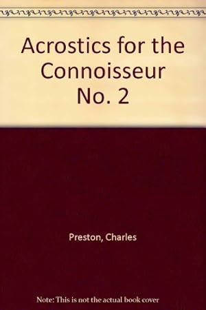 Bild des Verk�ufers f�r Acrostics Connoisseur 2 zum Verkauf von Greenworld Books