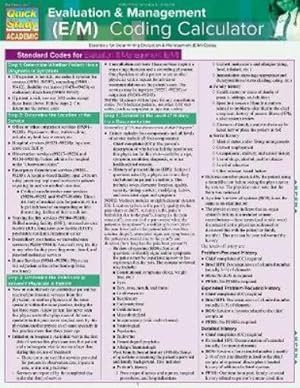 Immagine del venditore per Evaluation and Management (EandM) Coding Calculator venduto da Rarewaves.com USA