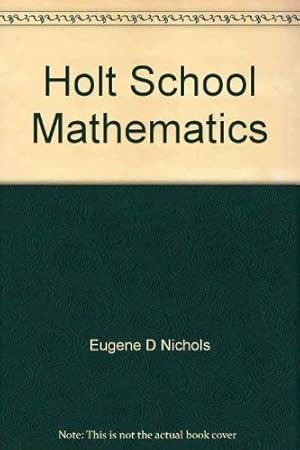 Imagen del vendedor de Holt School Mathematics a la venta por -OnTimeBooks-