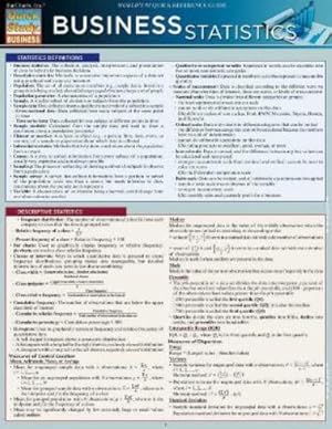 Seller image for Business Statistics for sale by Rarewaves.com USA
