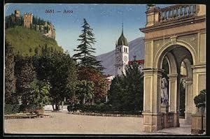 Seller image for Cartolina Arco, Strassenpartie mit Kirche for sale by Bartko-Reher