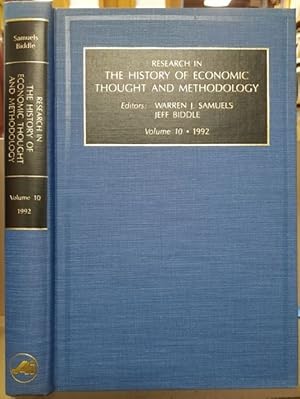 Immagine del venditore per RESEARCH IN THE HISTORY OF ECONOMIC THOUGHT AND METHODOLOGY A Research Annual Volume 10 venduto da Riverow Bookshop