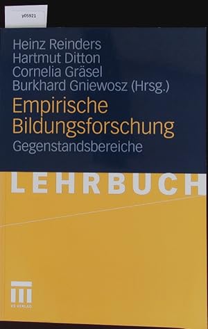 Bild des Verk�ufers f�r Empirische Bildungsforschung. Gegenstandsbereiche. zum Verkauf von Antiquariat Bookfarm