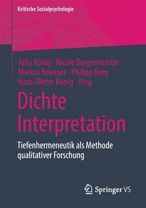 Immagine del venditore per Dichte Interpretation : Tiefenhermeneutik Als Methode Qualitativer Forschung -Language: german venduto da GreatBookPrices