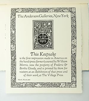 THE LIBERTY BELL ON THE KELMSCOTT GOUDY PRESS
