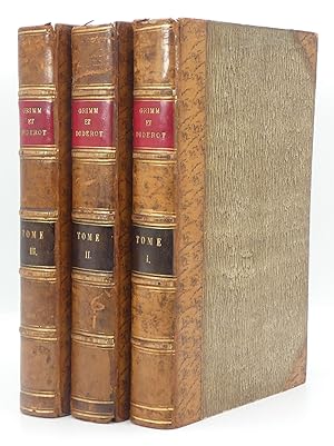 Seller image for Memoires Historiques, Litteraires et Anecdotiques, Ou Correspondeance Philosophique et Critique, Adressee Au Duc De Saxe Gotha Depuis 1753 Jusqu-en 1769 [Premiere Parties Tomes I + II + III] for sale by Besleys Books  PBFA