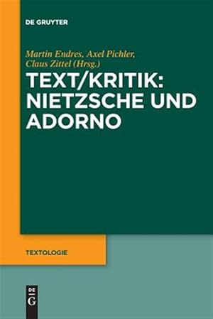 Immagine del venditore per Text/Kritik : Nietzsche Und Adorno -Language: german venduto da GreatBookPrices