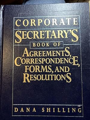 Seller image for Corporate Secretary's Book of Agreements, Correspondence, Forms, and Resolutions for sale by Blue Vase Books