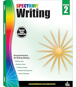 Immagine del venditore per Spectrum Writing Workbook Grade 2, Ages 7 to 8, Second Grade Writing Workbook, Informative, Opinion, Letters, and Story Writing Prompts, Writing Practice for Kids - 112 Pages venduto da Zoom Books East