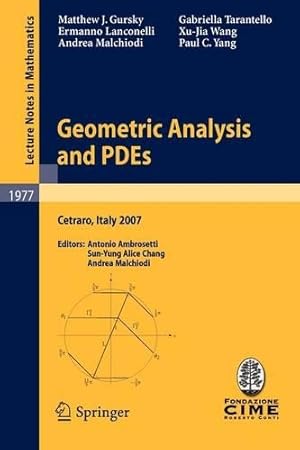 Imagen del vendedor de Geometric Analysis and PDEs a la venta por Rarewaves.com USA