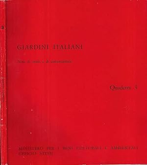 Immagine del venditore per Giardini italiani Note di storia e di conservazione venduto da Biblioteca di Babele
