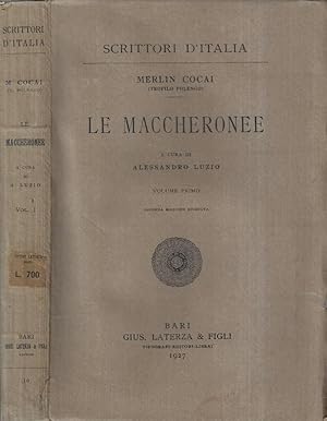 Immagine del venditore per Le maccheronee Vol. I venduto da Biblioteca di Babele