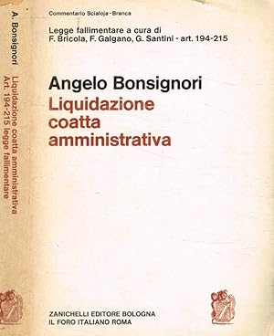 Bild des Verk�ufers f�r Liquidazione coatta amministrativa zum Verkauf von Biblioteca di Babele