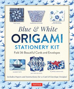 Immagine del venditore per Blue & White Origami Stationery Kit: Fold 36 Beautiful Cards and Envelopes: Includes Papers and Instructions for 12 Origami Note Projects venduto da BargainBookStores
