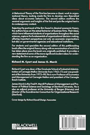 Imagen del vendedor de Behavioural Theory of the Firm a la venta por preigu