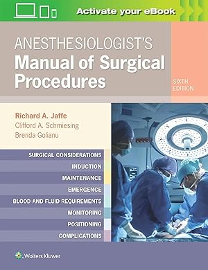 Bild des Verk�ufers f�r Anesthesiologist's Manual of Surgical Procedures zum Verkauf von preigu
