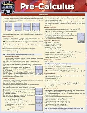 Seller image for Pre-Calculus | a QuickStudy Reference Guide for sale by preigu