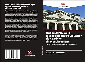 Immagine del venditore per Une analyse de la m�thodologie d'�valuation des options d'investissement | La pratique de la Glasgow Housing Association venduto da preigu