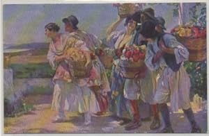 POSTAL DE VALENCIA. FLORISTAS VALENCIANOS