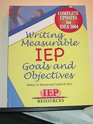 Immagine del venditore per Writing Measurable Iep Goals and Objectives venduto da Greenworld Books