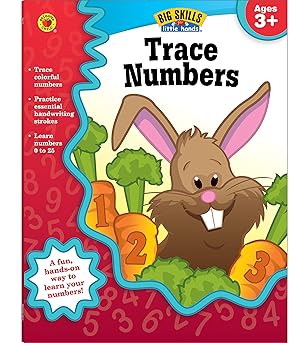 Seller image for Carson Dellosa Trace Numbers Workbook for Preschool-Kindergarten�"Number Tracing Practice Book, Ages 3-5, PreK-Kindergarten, Homeschool, Daycare (32 pgs) (Big Skills for Little Hands®) for sale by Greenworld Books
