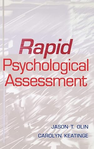 Bild des Verk�ufers f�r Rapid Psychological Assessment zum Verkauf von Greenworld Books